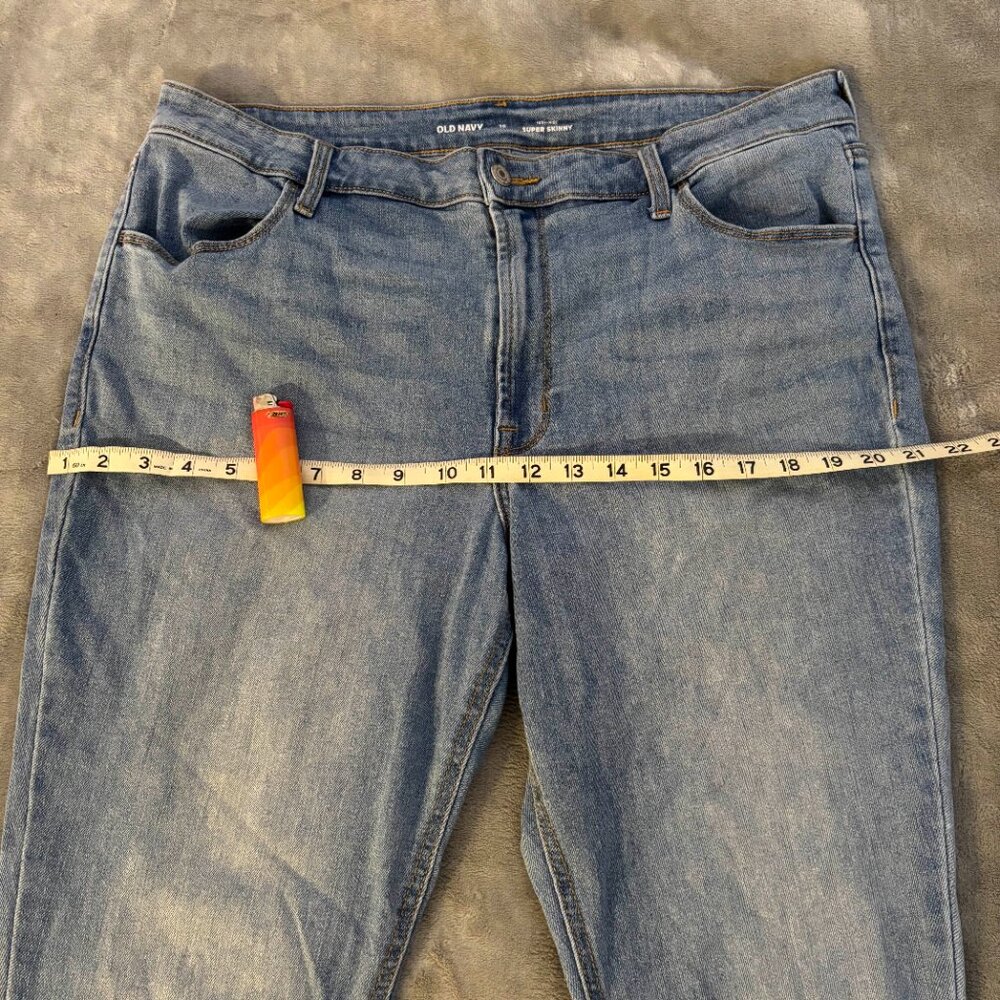 old navy high rise super skinny light blue jeans size 16 - Picture 4 of 9